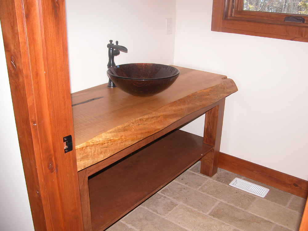 slab wood sink
