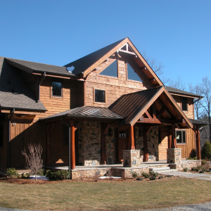 Hybrid Home near Blowing Rock with natural elements